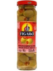 Figaro Zelené olivy s paprikovou pastou 142g