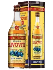 Slivovice Kosher Rudolf Jelínek zlatá 5YO 0,7l 50% + box plechový