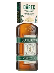 Becherovka nefiltrovaná 0,5l 38% + 1x panák 0,05l