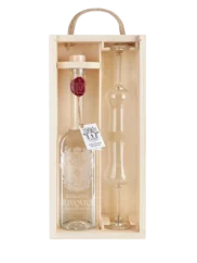 Sudlička Slivovice 50% dřevěná kazeta + skleničky
