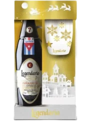 Rum Legendario Elixir Rum 7YO 0.7l 37% a hrnek + Dárkové Balení