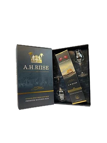 Rum A.H. Riise Royal Danish Navy 0,7 40% se 2 skleničkami + Dárkové balení (id:9060089)
