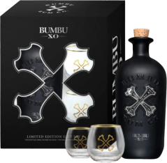 Rum Bumbu XO 0,7l 40% se 2 skleničkami + Dárkové balení