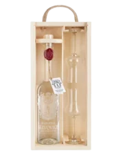 Sudlička Slivovice 50% dřevěná kazeta + skleničky