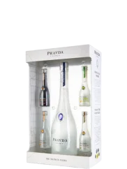 Vodka Pravda 0,7l 40% a 4 miniatura + Dárkové Balení