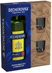 Becherovka 0,7l 38% + 2 skleničky (id:138338)