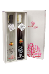 Set Mandlovka 0,5 38% a Kávová Mandlovka 0,5l 25% Hustopečská mandlárna lihovina + Dárkové balení