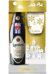 Rum Legendario Elixir Rum 7YO 0.7l 37% a hrnek + Dárkové Balení