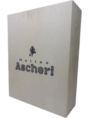 Dřevěná krabička s pečetí na 3 láhve Ascheri