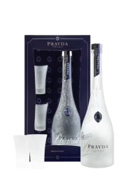 Vodka Pravda 0,7l 40% s 2 panáky + Dárkové Balení